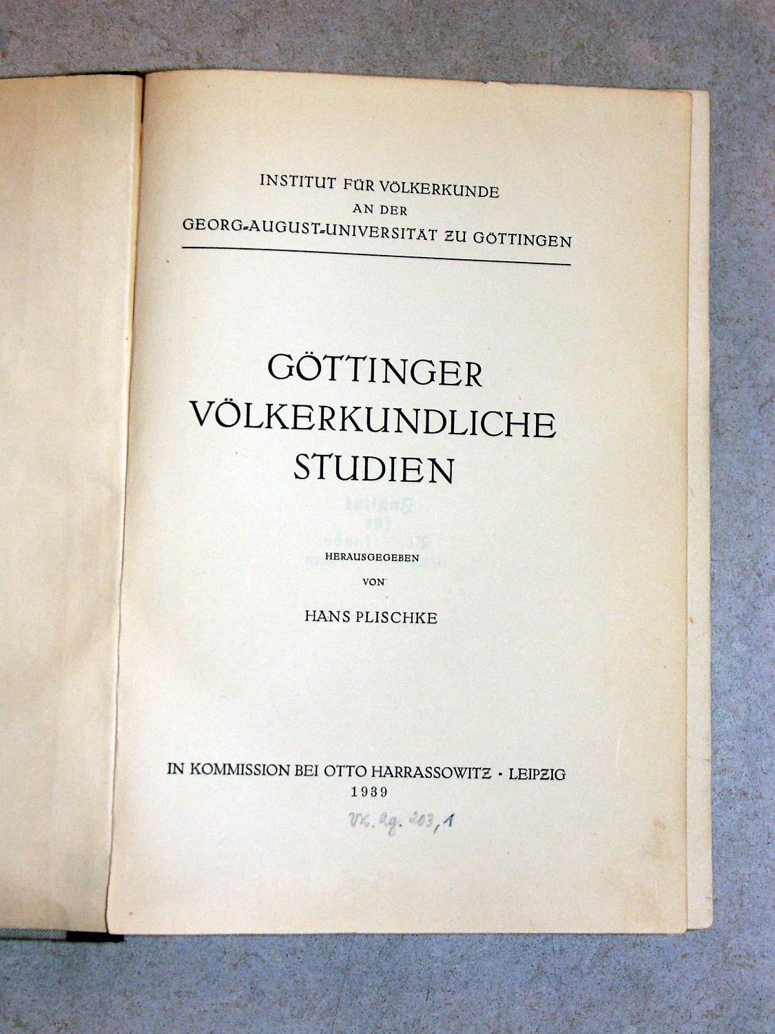 zz-plis39,s.001 göttinger völkerkundliche studien,hans plischke,1939